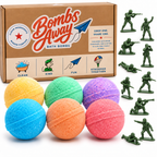Six Multi-Color Bath Bombs | Army Men