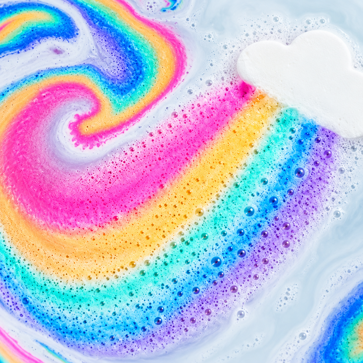 Six Rainbow Cloud Bath Bombs