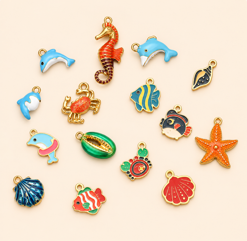 Bath Bomb Pack | Multi color w/ Sea Life Charm Set