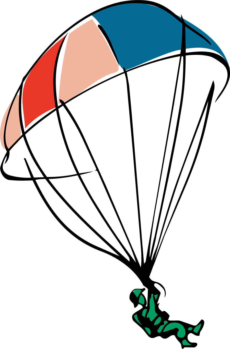 Bombs Away parachute illustration