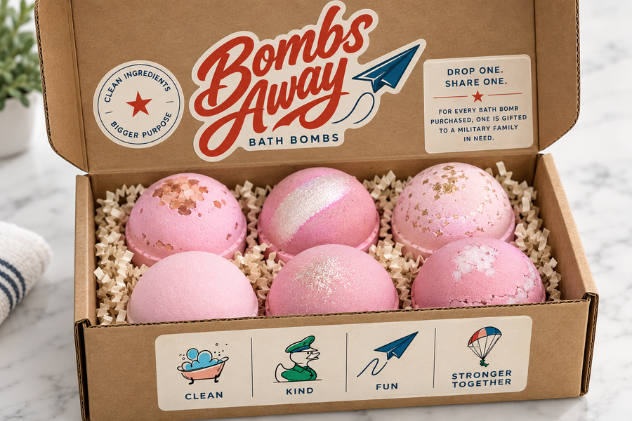 Bath Bomb Pack | Pink w/ Fruit Charm Set